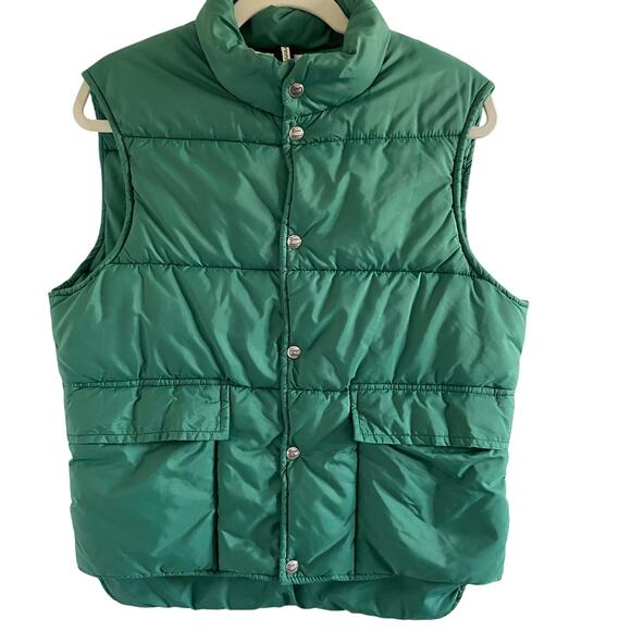 Vintage Woolrich Green Puffer Vest - Picture 1 of 6